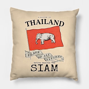 Antique Flag of Thailand Pillow