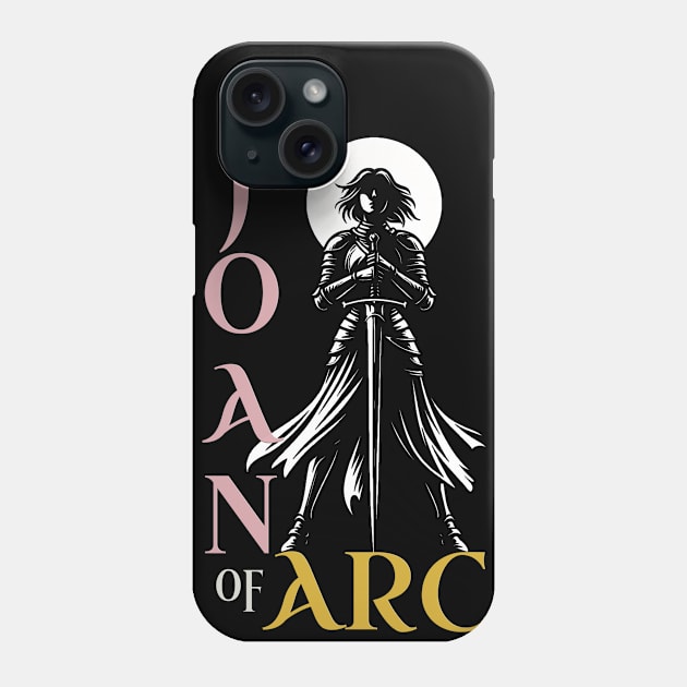 Joan of Arc Outstanding Silhouette Phone Case by MetalByte