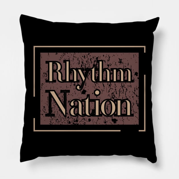 Rhythm Nation Pillow by Degiab