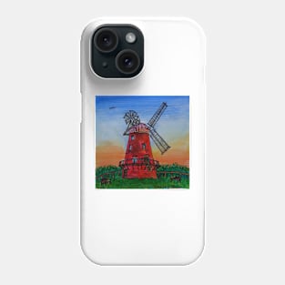 Watercolor Sketch - Thaxted Windmill, Essex 2018 Phone Case