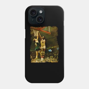 Dr. J Over Dave Cowens Phone Case