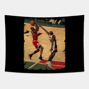 Gary Payton vs Michael Jordan in The 1996 NBA Finals Tapestry