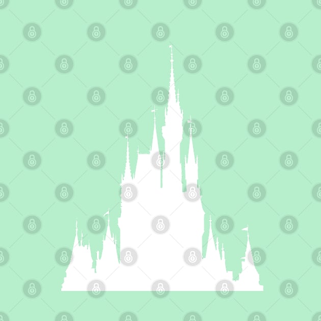 Magic Castle Silhouette Emerald #Pastel by FandomTrading