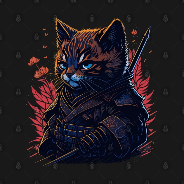 Kitten Samurai  VI by mysticpotlot