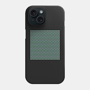 Mainly Green Hexagonal Fractal Pattern Phone Case