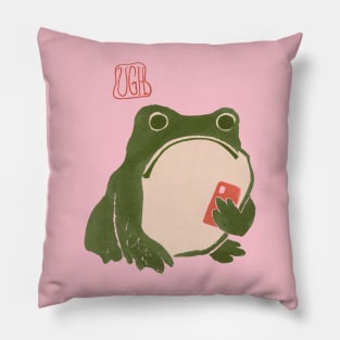 Ugh Matsumoto Hoji Frog Art Print Pillow