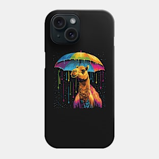 Camel Rainy Day With Umbrella Phone Case