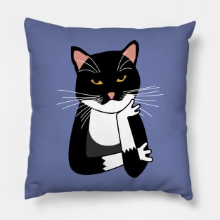 Sarcastic Annoyed Cat Judging You Pillow