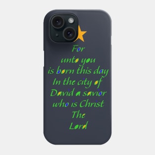 Luke 2:11 Christmas Verse Phone Case