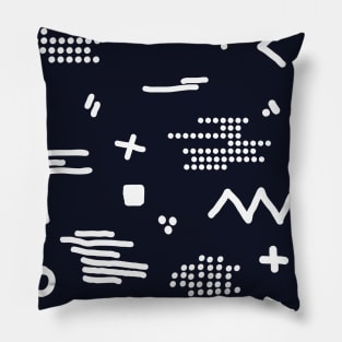 Modern hand draw colorful abstract seamless pattern Pillow