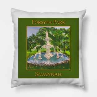 Forsyth Park in Savannah Georgia Pillow