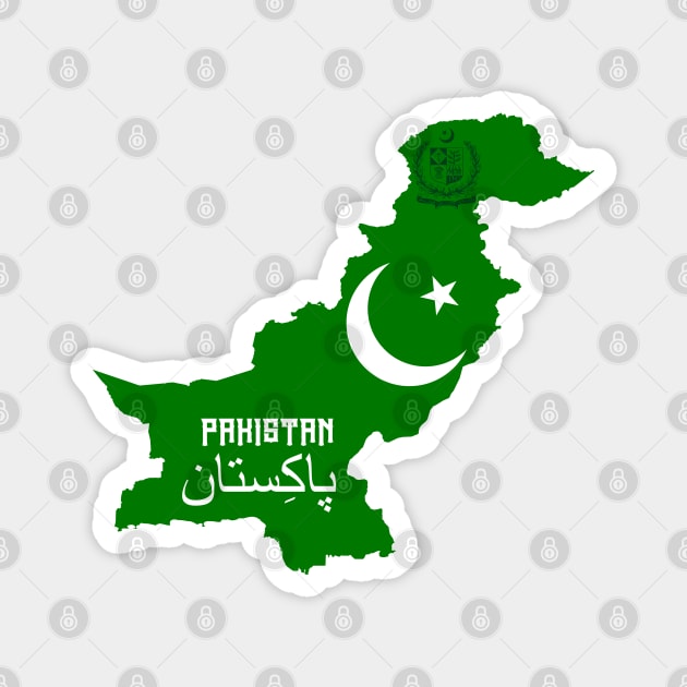 Pakistan flag & map Magnet by Travellers