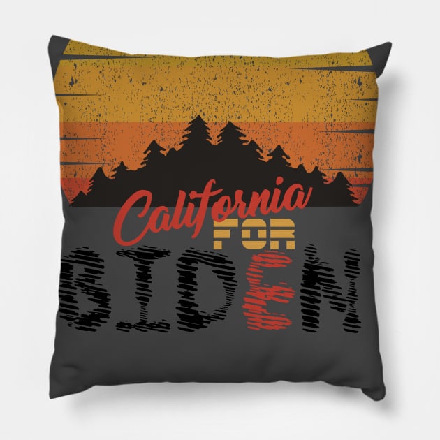 California for Biden Harris 2020  Ventage Pillow by Top Art