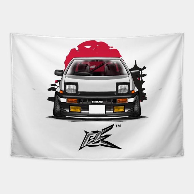 toyota ae86 trueno panda Tapestry by naquash