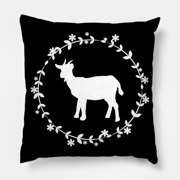 Cute Goat Pillow by LunaMay