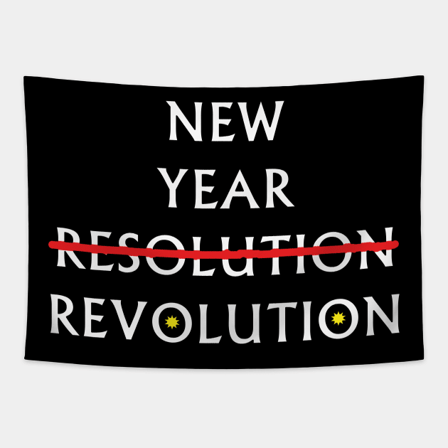 New Year Resolution / Revolution - Typography Design Tapestry by art-by-shadab