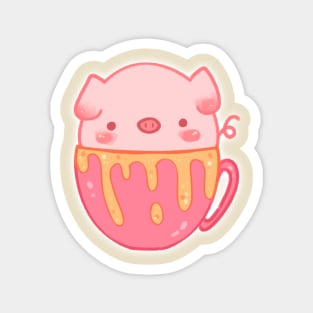 cappucino pets: teacup pig Magnet