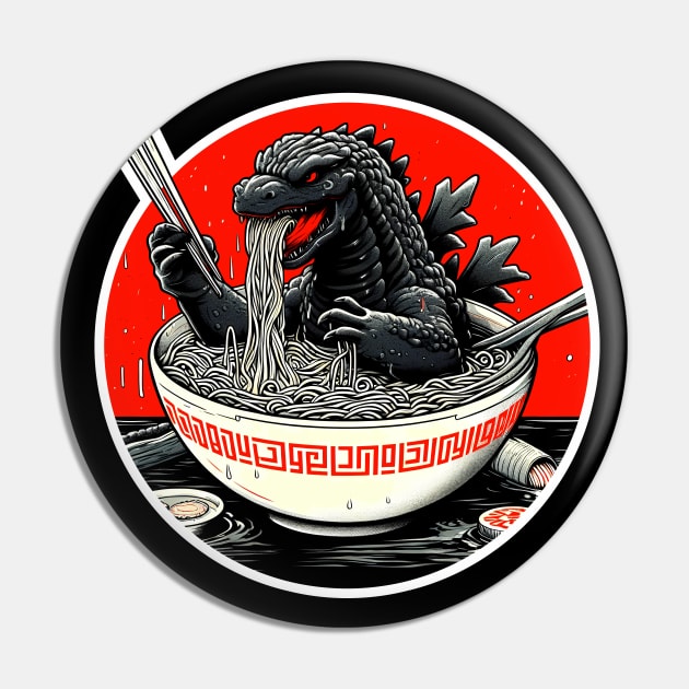 Godzilla Ramen 1 Pin by Bentonhio