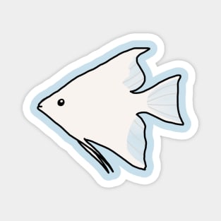 Platinum Angelfish Magnet