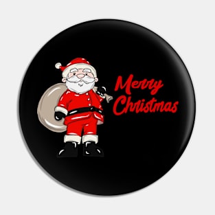 Merry Christmas Santa Claus Pin