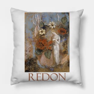 Pandora by Odilon Redon Pillow