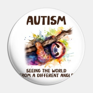 Autism seeing the world from a different angle Autism Awareness Gift for Birthday, Mother's Day, Thanksgiving, Christmas Pin