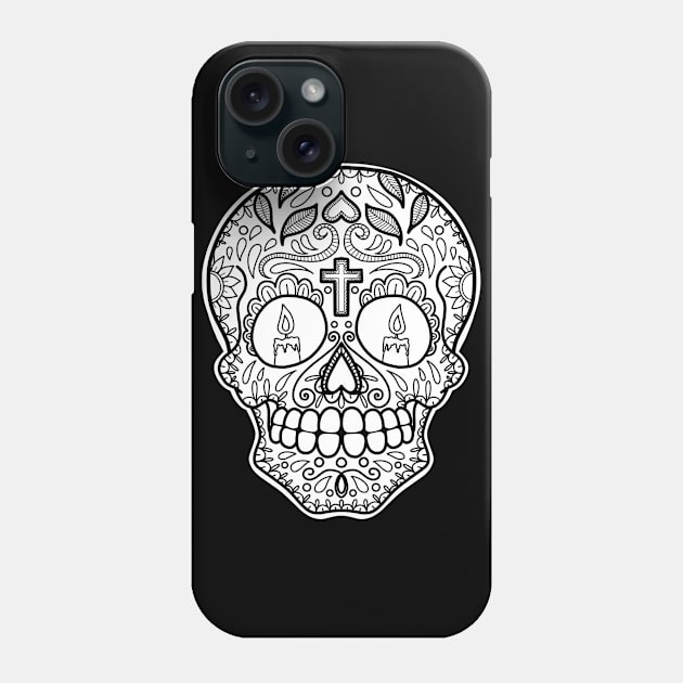 HomeSchoolTattoo Sugarskull Phone Case by HomeSchoolTattoo