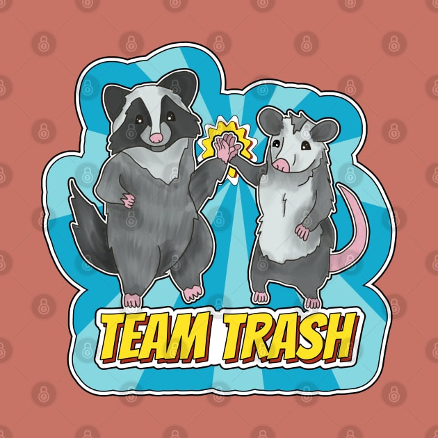 Team Trash - Opossum and Raccoon Duo by nonbeenarydesigns