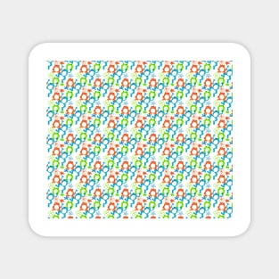 Colorful Frog Pattern Magnet