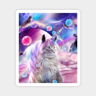 Space Rainbow Caticorn Cat Unicorn Magnet