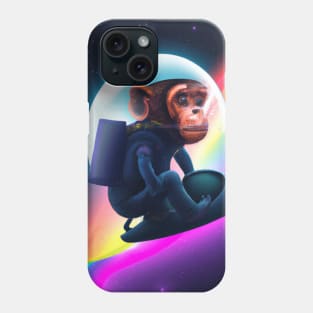 Rainbow Space Monkey Phone Case