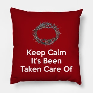 Keep Calm Jesus Crown of Thorns Christian Design Pillow