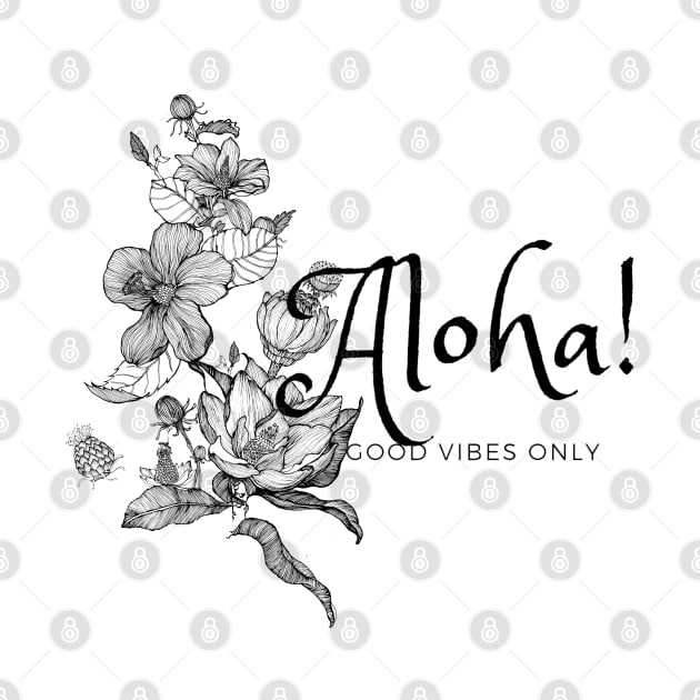 Aloha with Hawaiian hibiscus by Mplanet