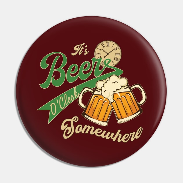 It's beer o'clock Pin by Didier97