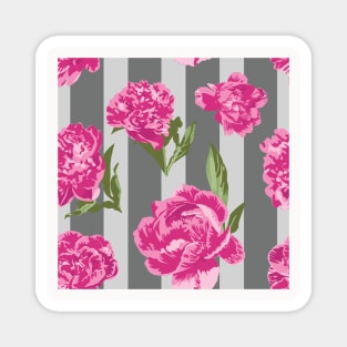 Pretty Floral Neck Gator Hot Pink Peony Magnet