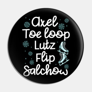 Axel, Toe Loop, Flip, Lutz, Salchow - Figure Skating Gift Pin