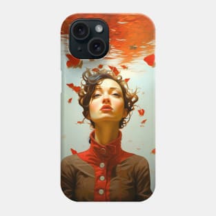 Young Woman with Potential Possibilities on a Dark Background Phone Case