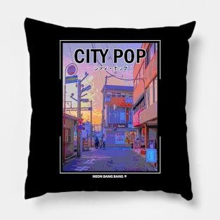 City Pop Vaporwave Aesthetic Pillow