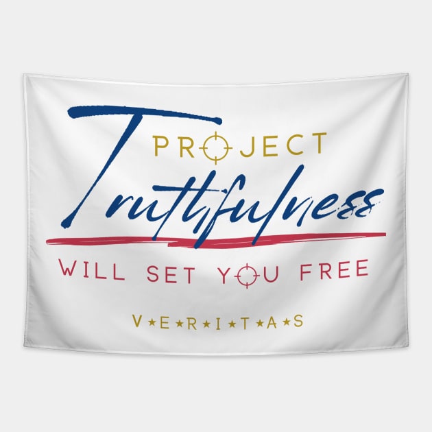 Truthfulness Will Set You Free - Project Veritas Light Tapestry by Bee-Fusion