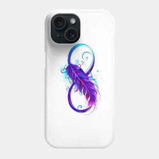 Infinity with Purple Feather Phone Case