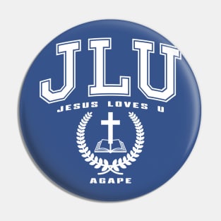 JLU - Jesus Loves U College Gear Pin