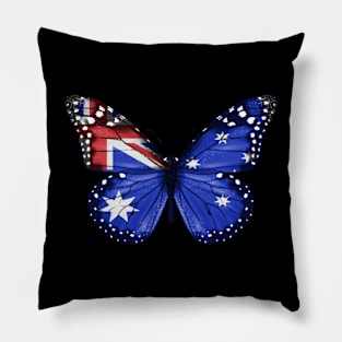 Australian Flag  Butterfly - Gift for Australian From Australia Pillow