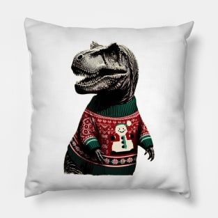 Christmas Tyrannosaurus Pillow