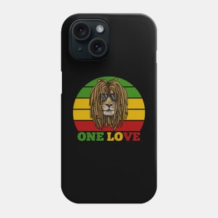 African Lion, Rasta Love, Jamaica Phone Case