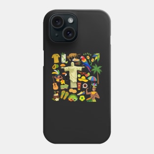 Brazil Travel Icons Phone Case