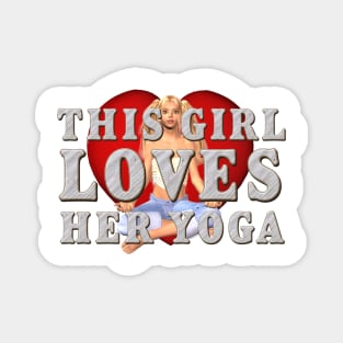 This Girl Loves Yoga Magnet