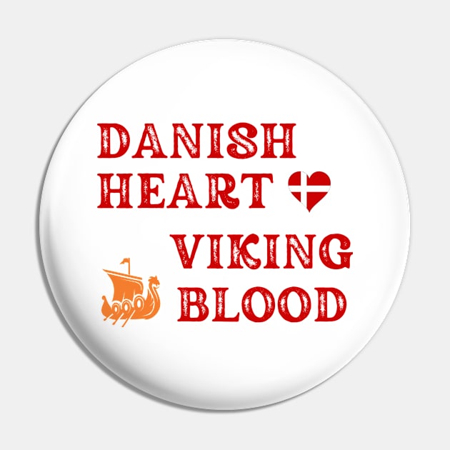 Danish Heart Viking Blood. Gift ideas for historical enthusiasts. Pin by Papilio Art