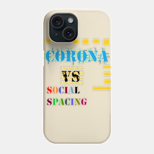 corona vs espacement social Phone Case