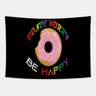 Donut Worry Be Happy Tapestry