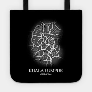 Kuala Lumpur City Map - Malaysia Cartography White Tote